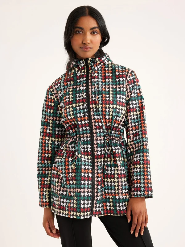 Mia Houndstooth Raincoat