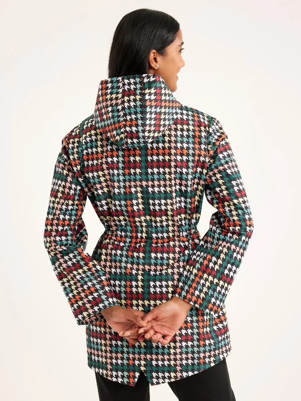 Mia Houndstooth Raincoat