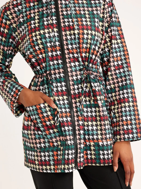 Mia Houndstooth Raincoat