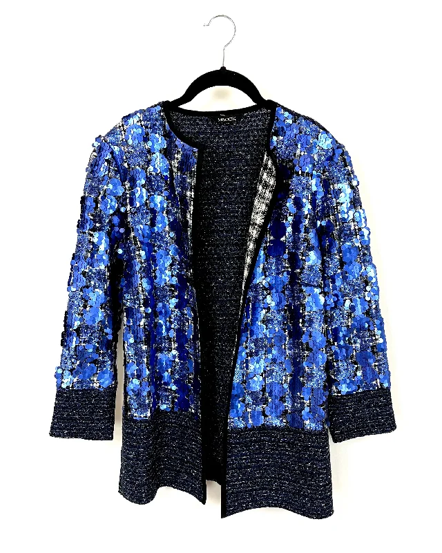 Blue Sequin Jacket - Size 2-4