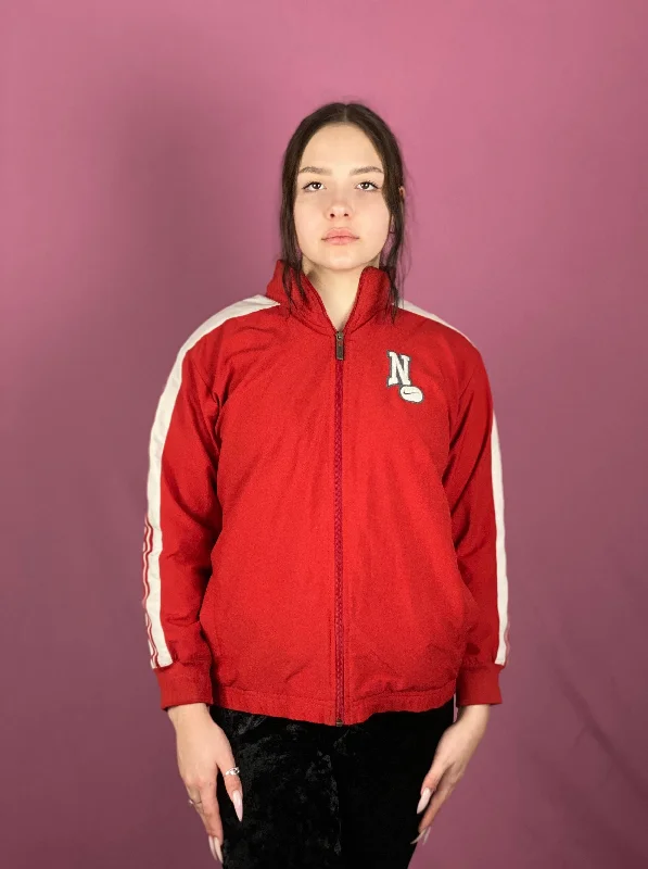 Nike Vintage Women's Track Jacket - L Red Polyester