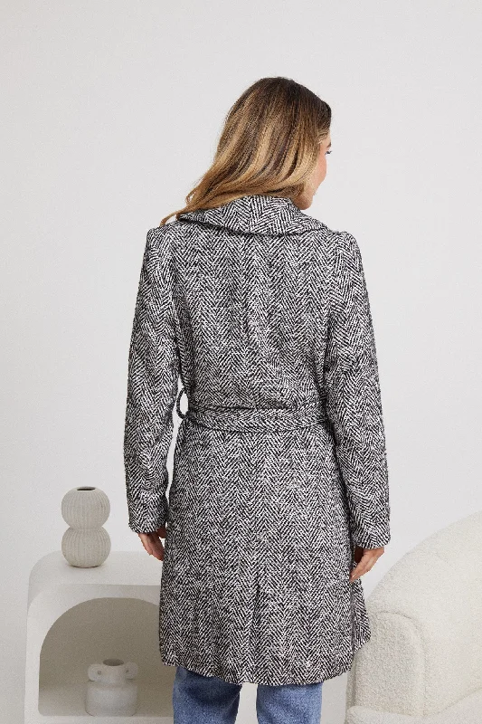 Omorie Coat - Black Print