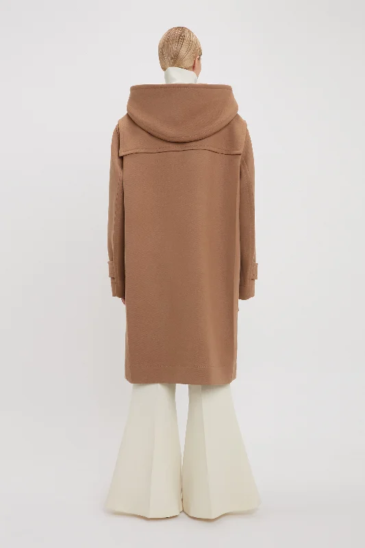 Oversized Duffle Coat In Camel