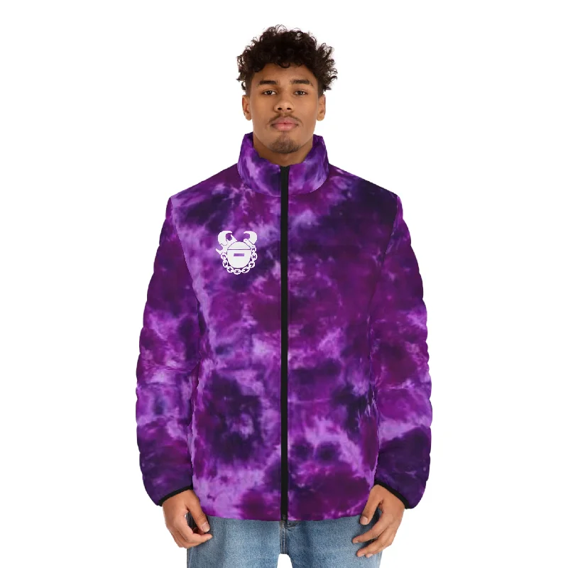 Puffer Jacket - Purple Tie-Dye