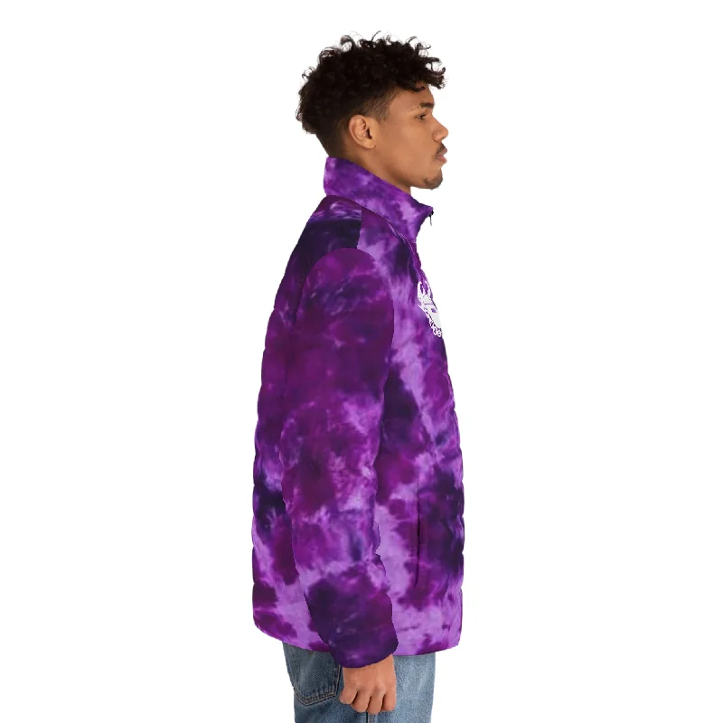 Puffer Jacket - Purple Tie-Dye