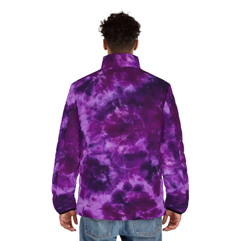 Puffer Jacket - Purple Tie-Dye