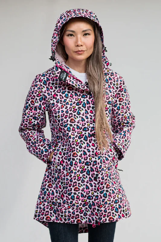 Scribbler Shell Coat - Neon Leopard