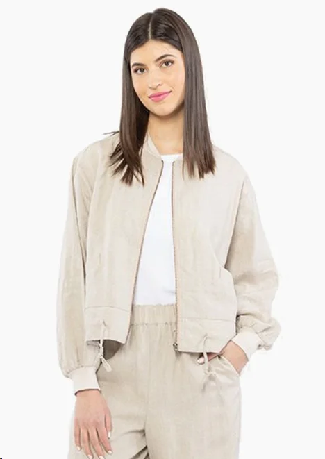 Seeking Lola Keen Jacket - Oatmeal Linen