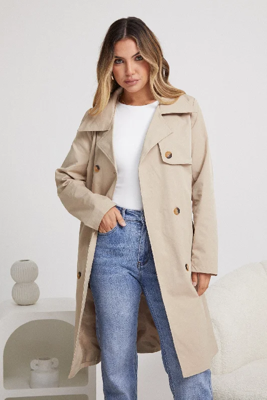 Serafine Trench Coat - Beige