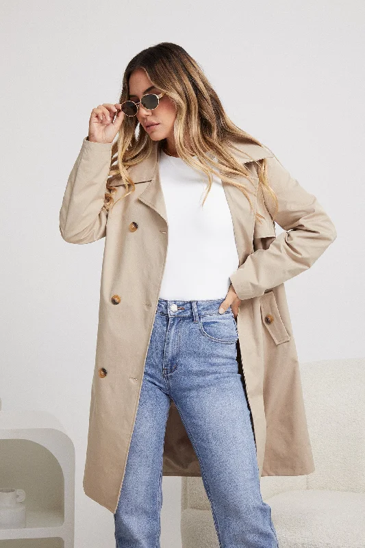 Serafine Trench Coat - Beige