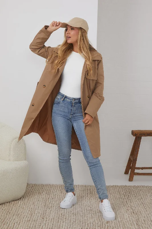 Serafine Trench Coat - Brown