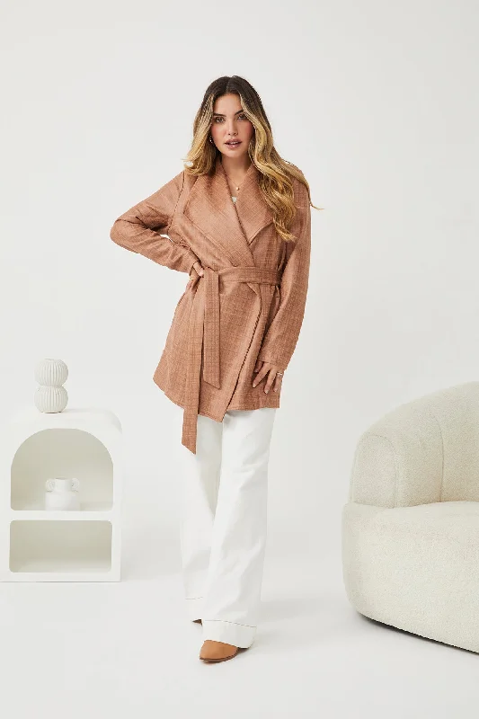 Silvanne Coat - Camel Print