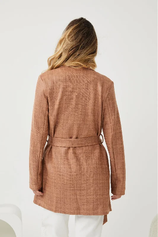 Silvanne Coat - Camel Print