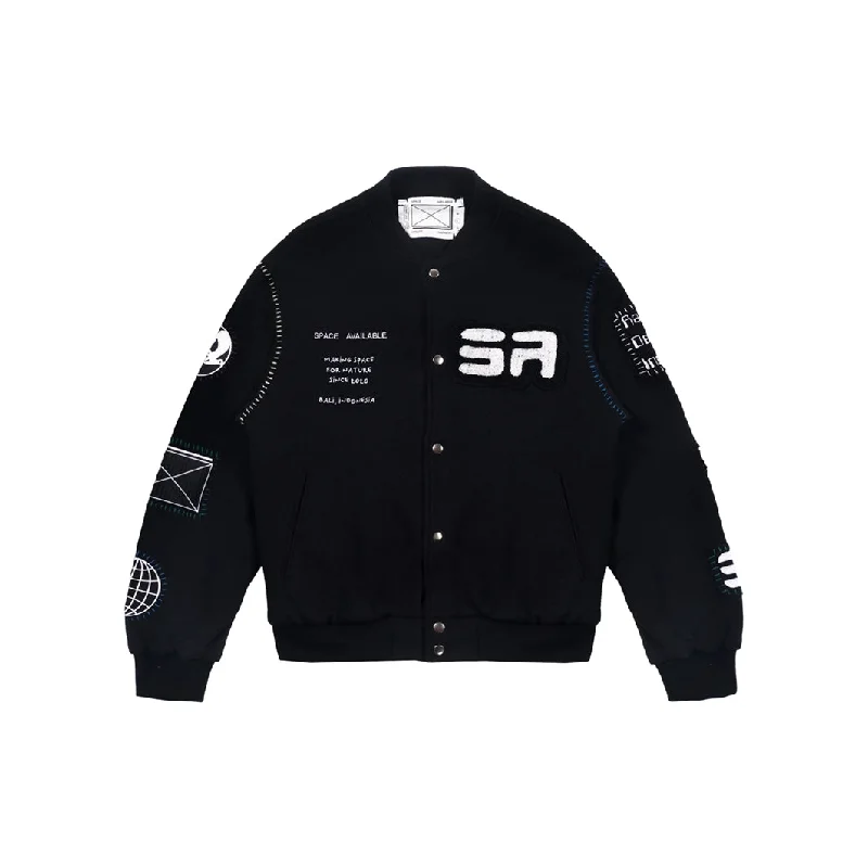 Space Available Studio Varsity Jacket - Black