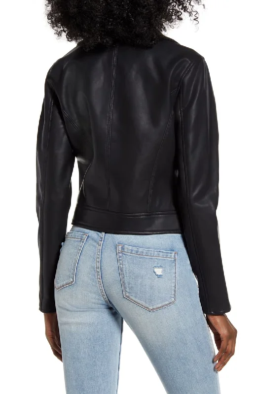 The Essentials Faux Leather Moto Jacket