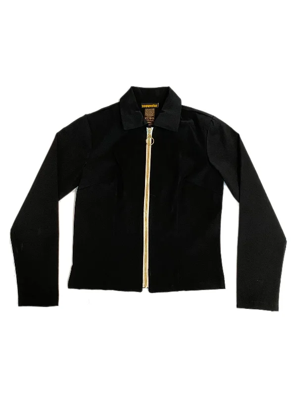 Twill Moto Jacket Black