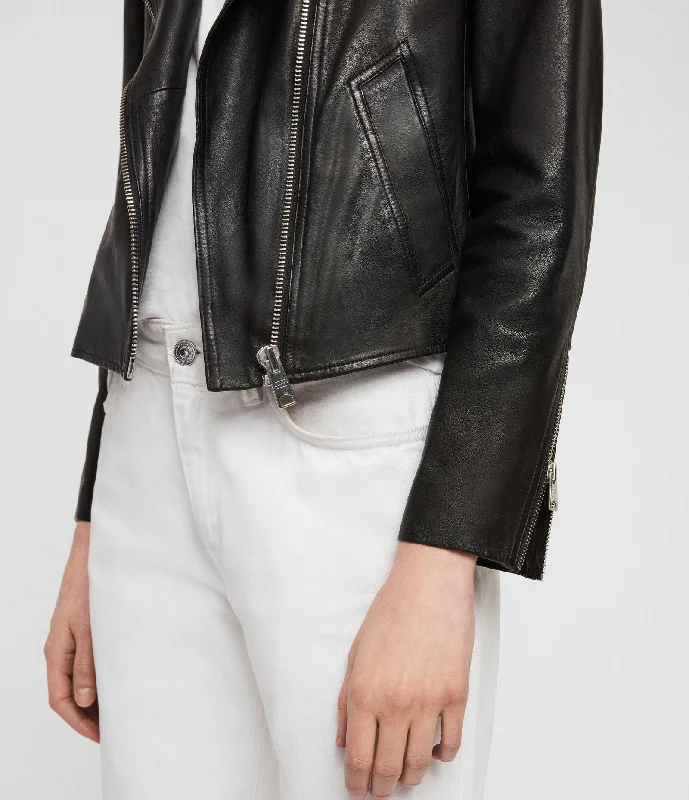 VELA Womens LEATHER BIKER JACKET