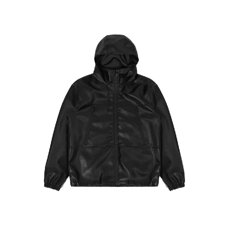 Wasted Paris Kingdom Faux Leather Windbreaker - Black