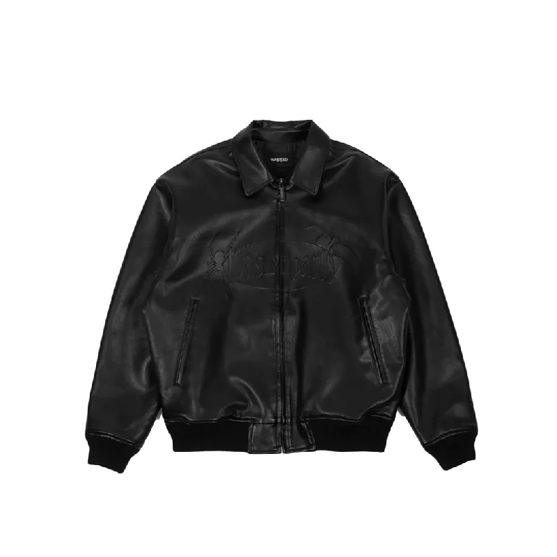 Wasted Paris Varsity Boiler Reset Jacket - Black