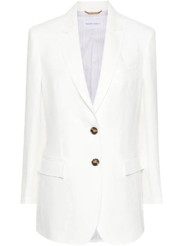 White linen blazer